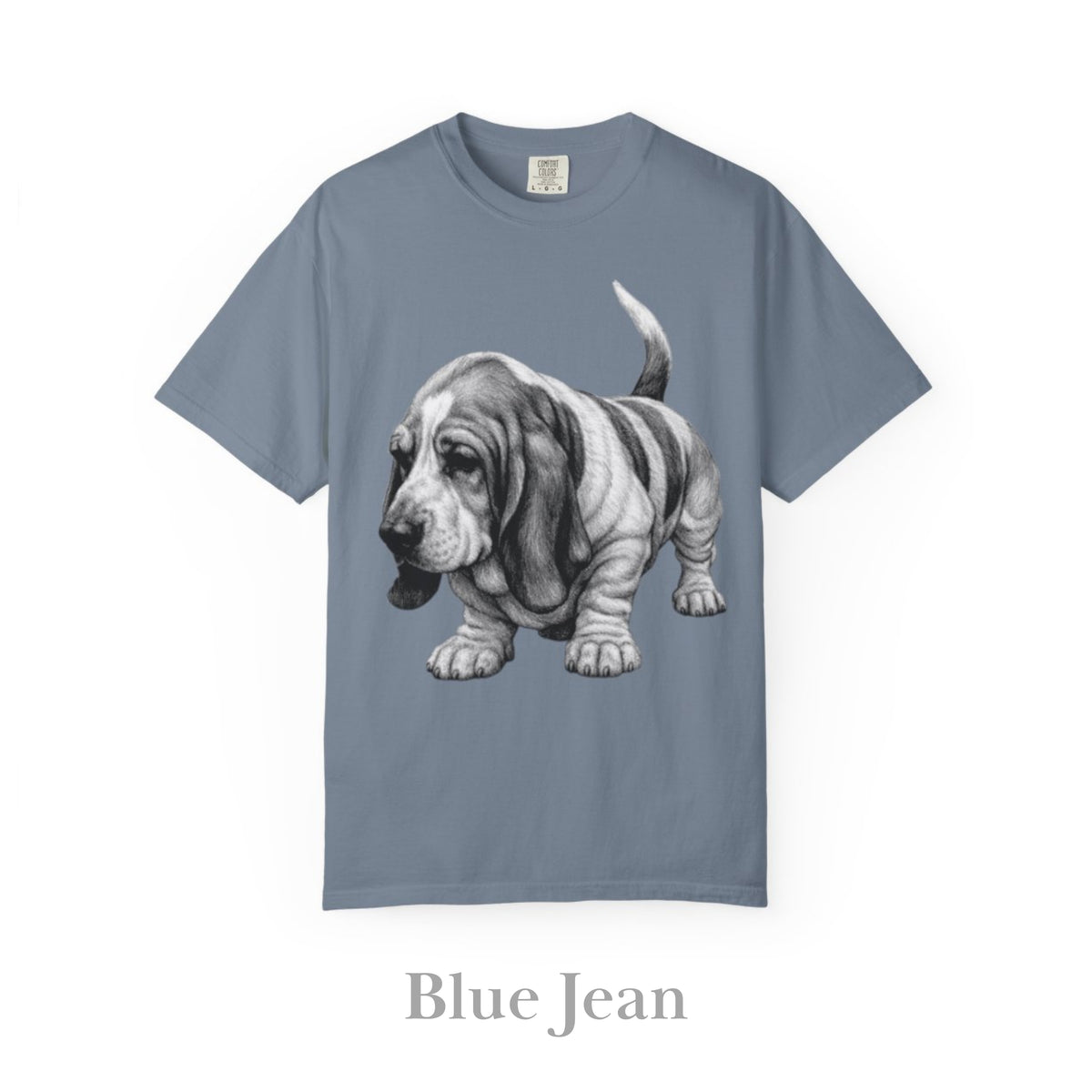 Basset Hound, Illustrated Unisex T-Shirt | Exceptional Comfort
