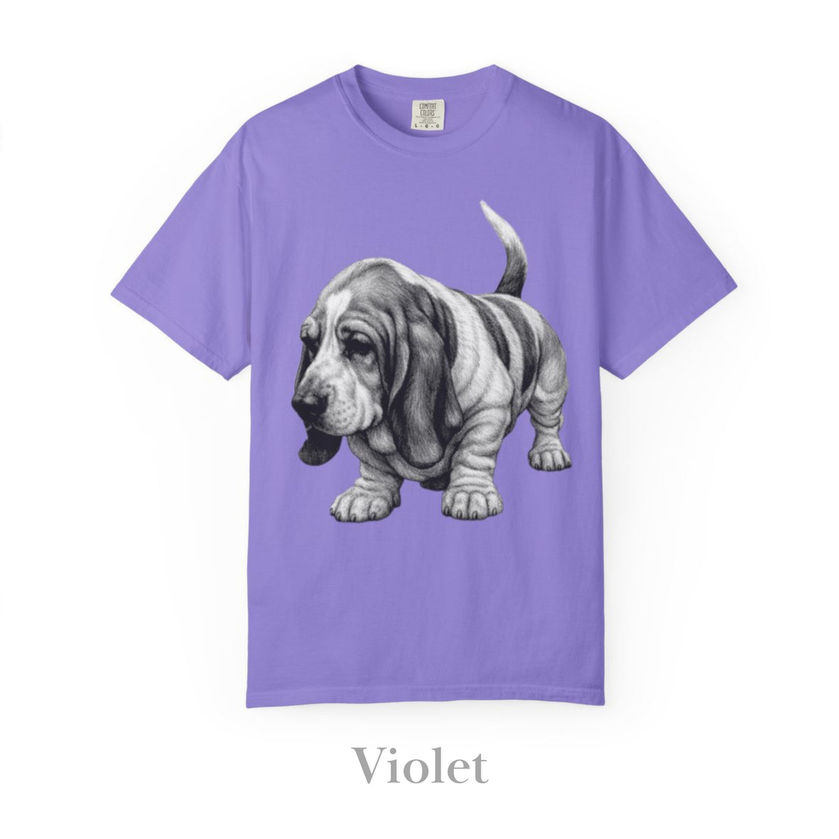 Basset Hound, Illustrated Unisex T-Shirt | Exceptional Comfort