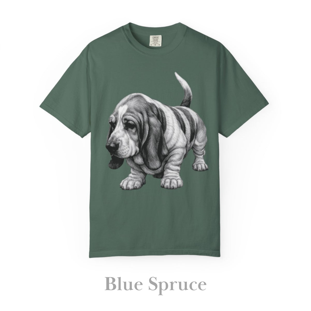 Basset Hound, Illustrated Unisex T-Shirt | Exceptional Comfort