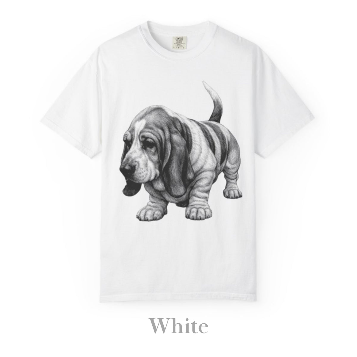 Basset Hound, Illustrated Unisex T-Shirt | Exceptional Comfort