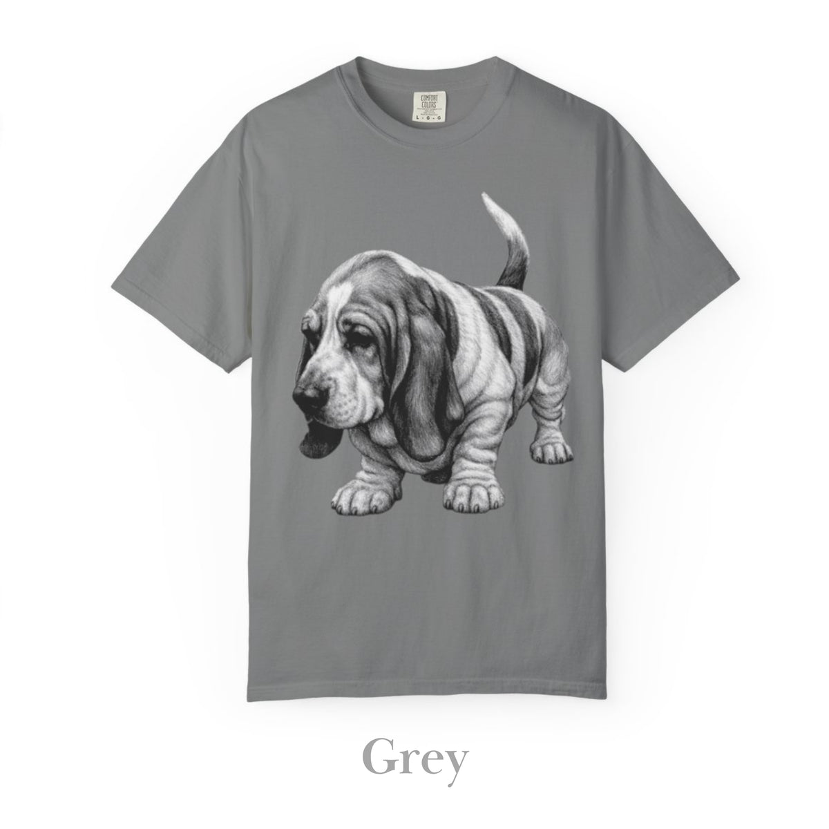 Basset Hound, Illustrated Unisex T-Shirt | Exceptional Comfort