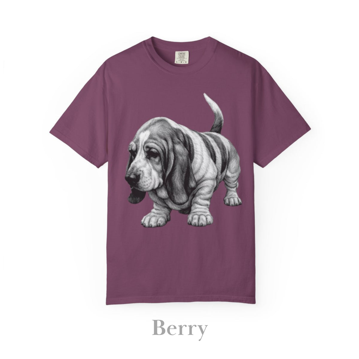 Basset Hound, Illustrated Unisex T-Shirt | Exceptional Comfort