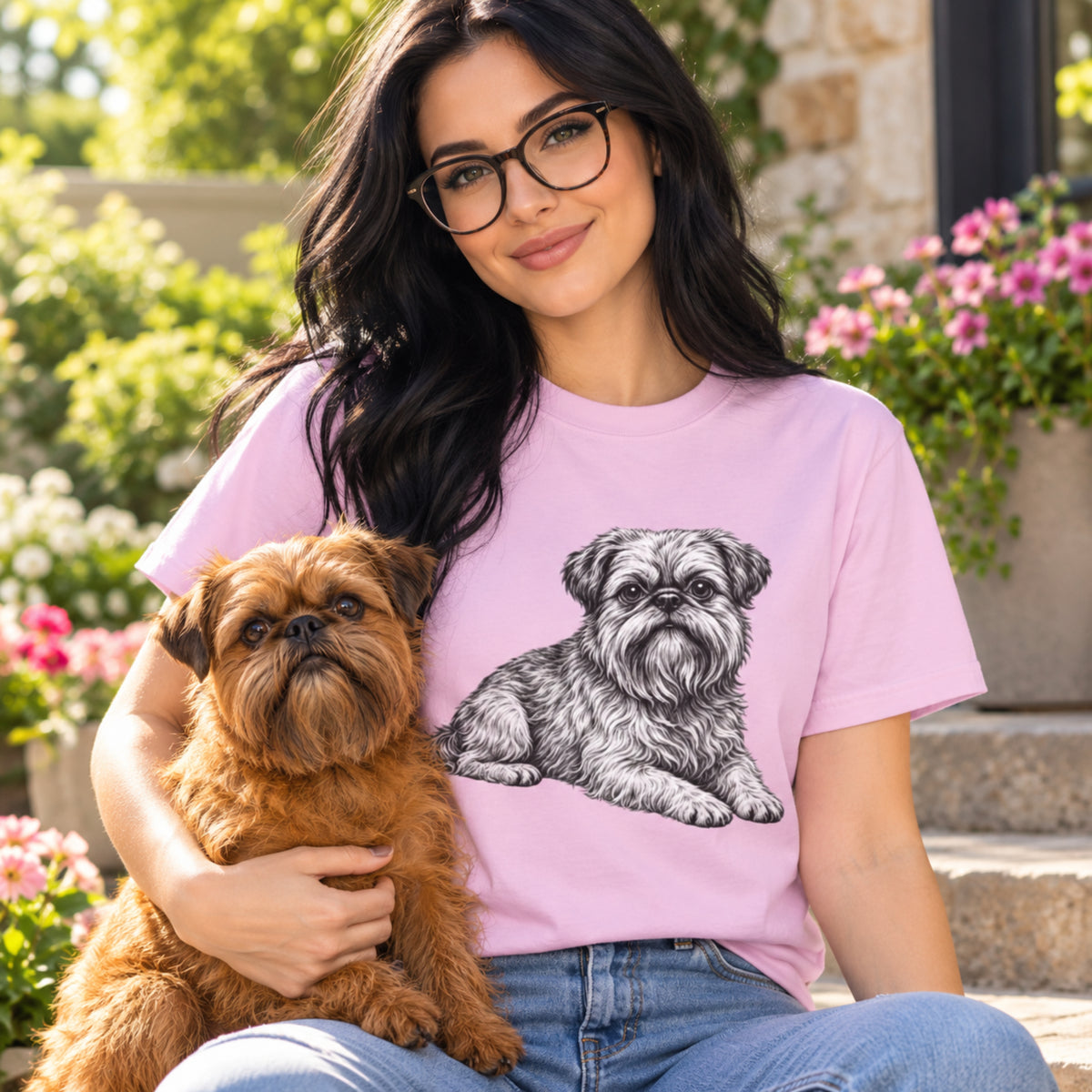 Brussels Griffon , Illustrated Unisex T-Shirt | Exceptional Comfort