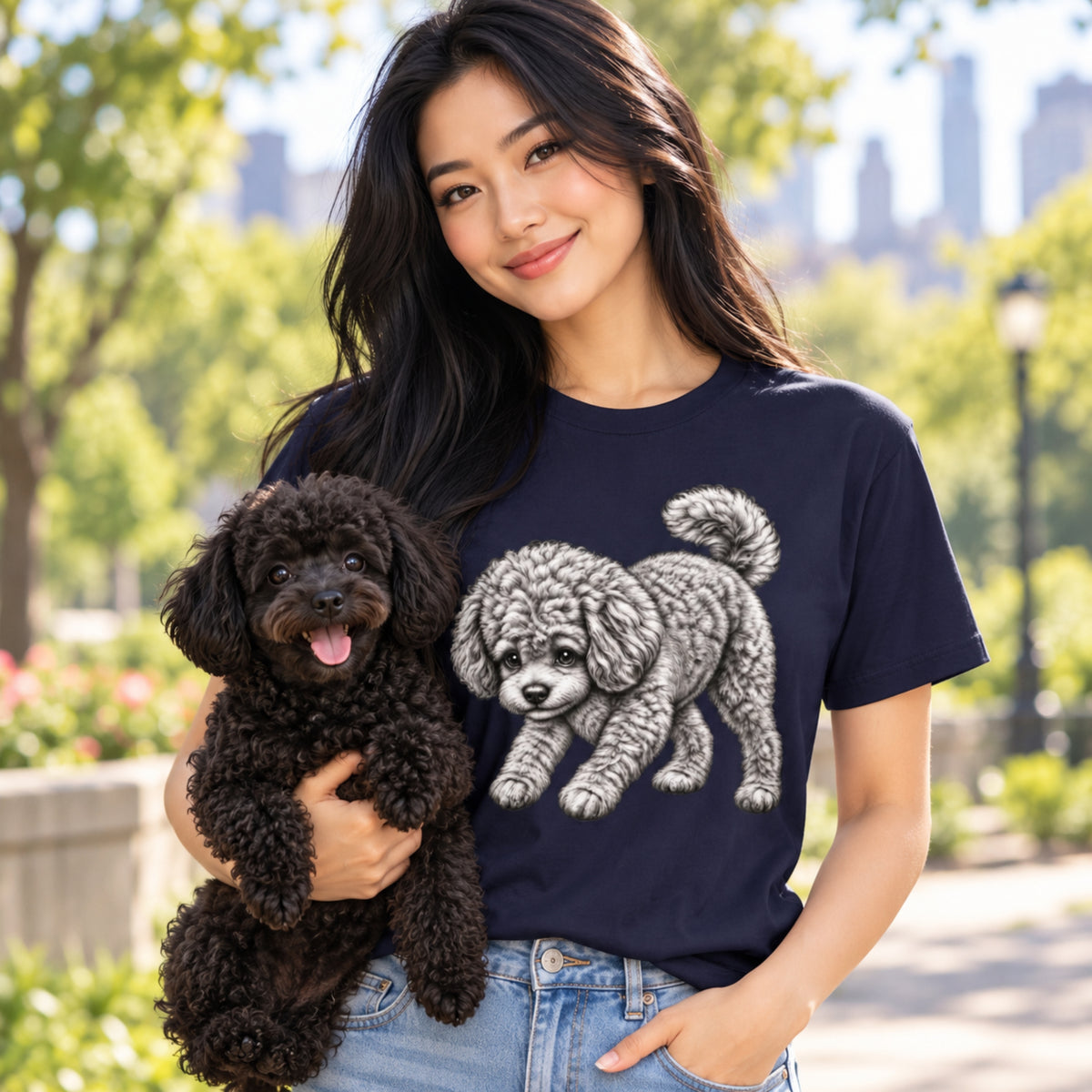Toy Poodle, Illustrated Unisex T-Shirt | Exceptional Comfort