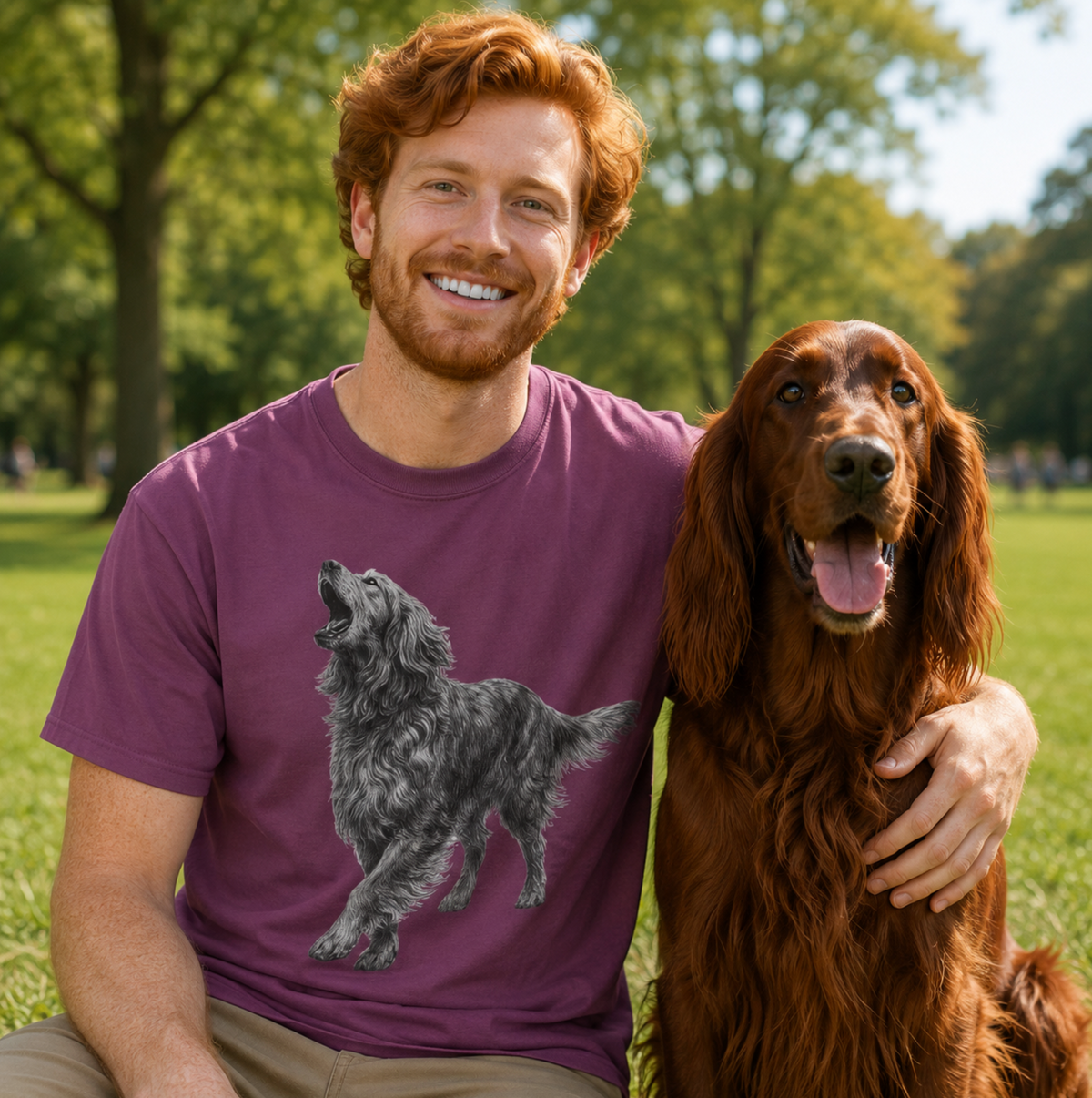 Irish Setter , Illustrated Unisex T-Shirt | Exceptional Comfort