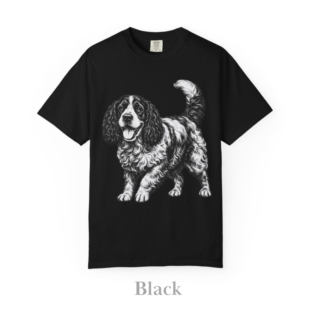 Cocker Spaniel, Illustrated Unisex T-Shirt | Exceptional Comfort