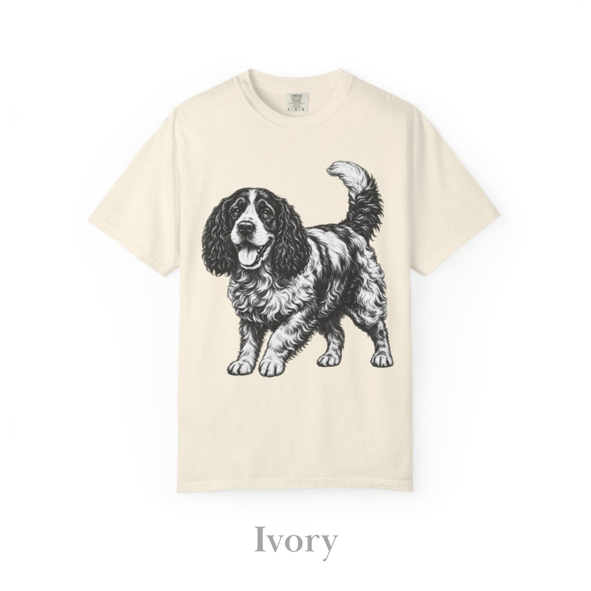 Cocker Spaniel, Illustrated Unisex T-Shirt | Exceptional Comfort