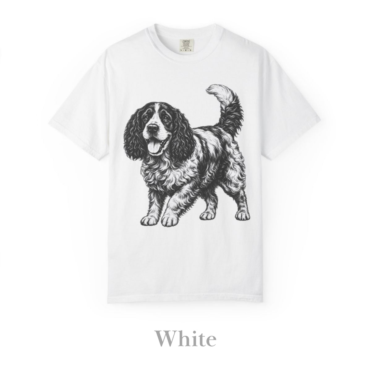 Cocker Spaniel, Illustrated Unisex T-Shirt | Exceptional Comfort