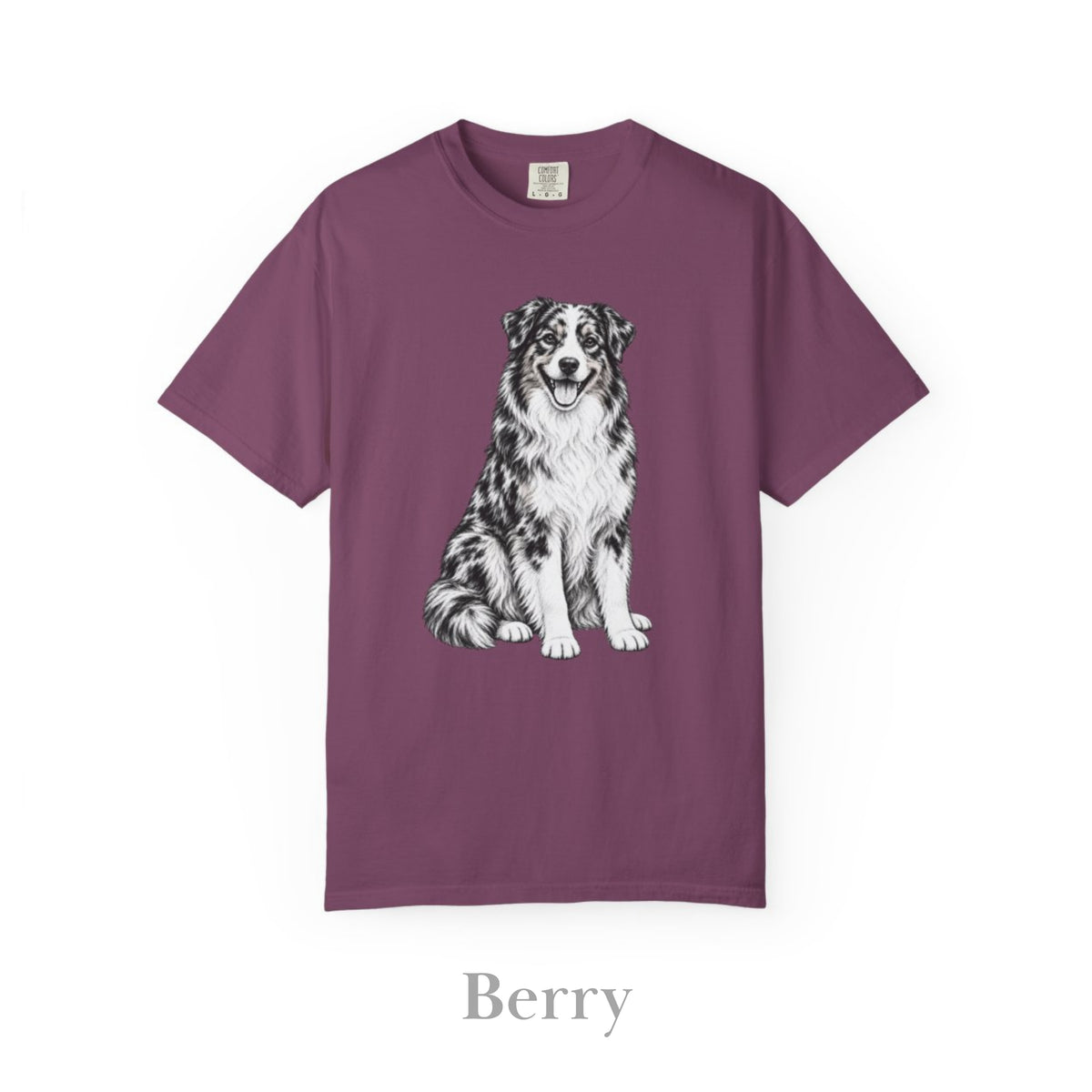 Australian Shepherd , Illustrated Unisex T-Shirt | Exceptional Comfort