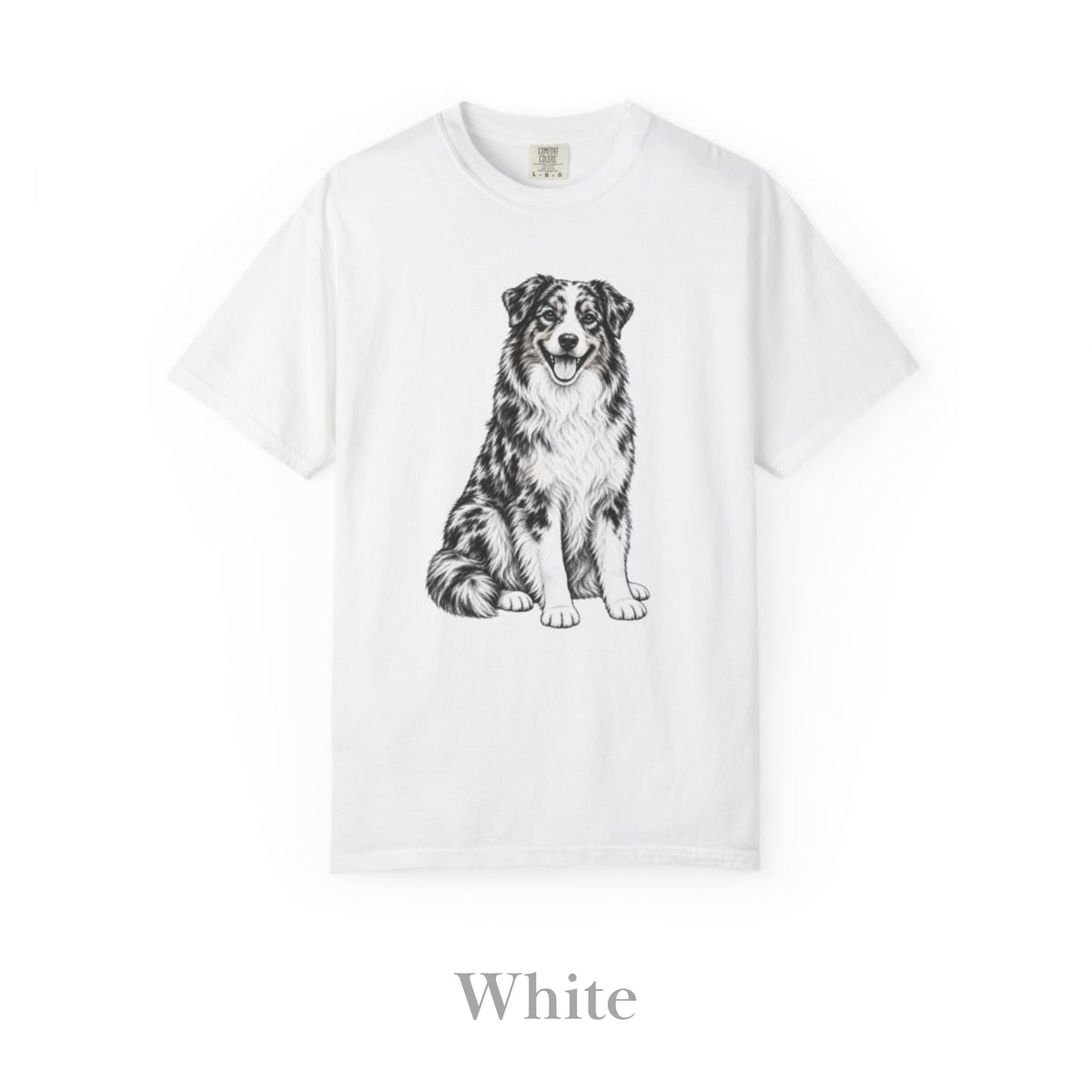 Australian Shepherd , Illustrated Unisex T-Shirt | Exceptional Comfort