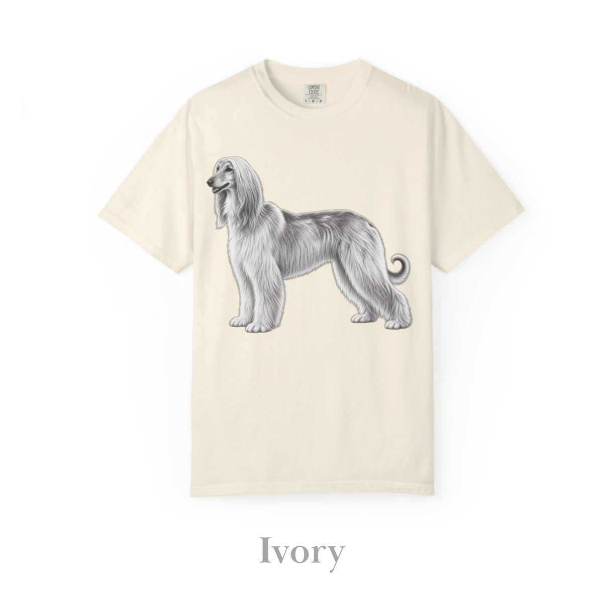 Afghan Hound, Illustrated Unisex T-Shirt | Exceptional Comfort