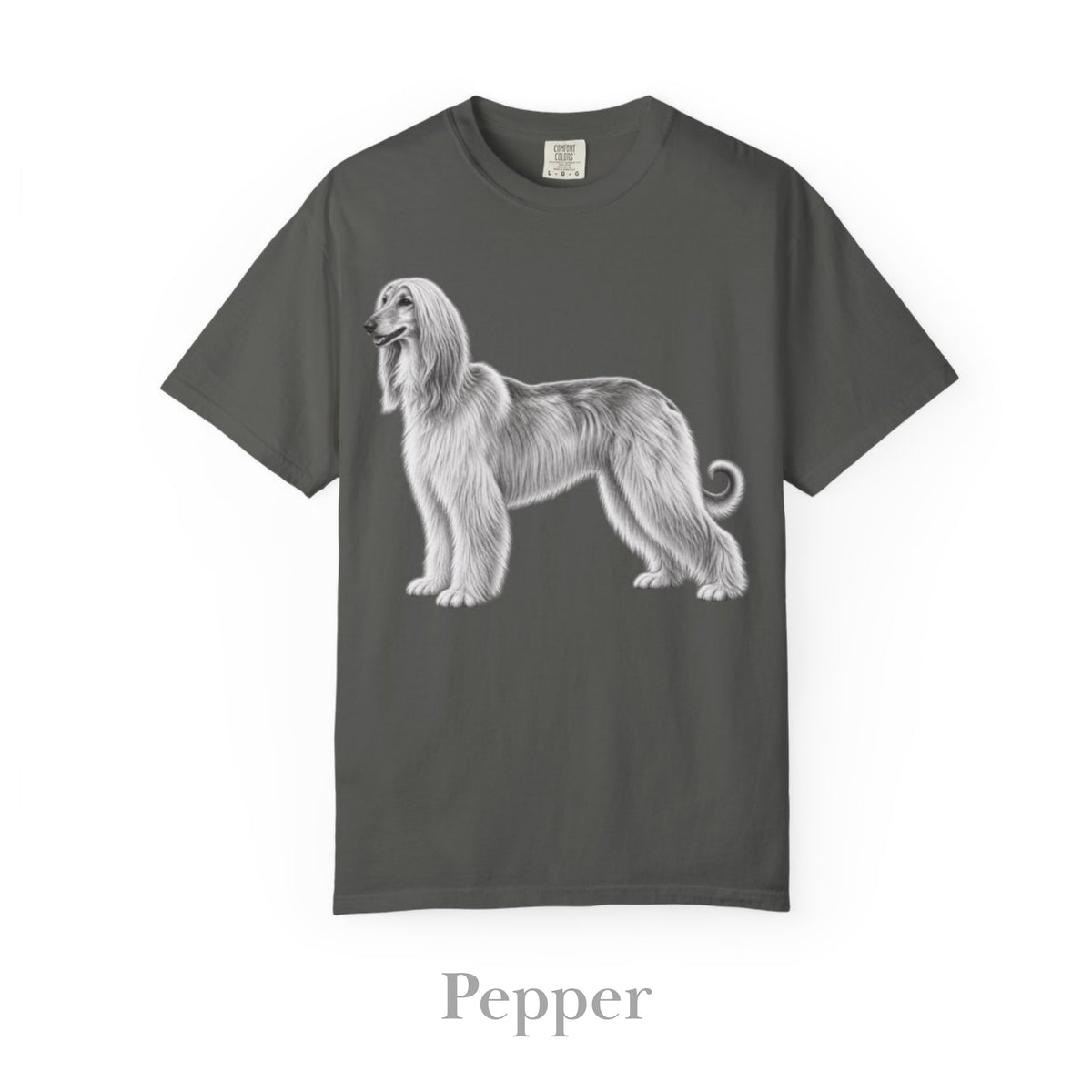 Afghan Hound, Illustrated Unisex T-Shirt | Exceptional Comfort
