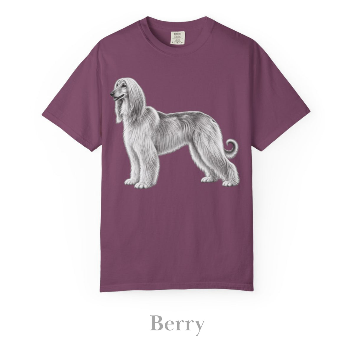Afghan Hound, Illustrated Unisex T-Shirt | Exceptional Comfort