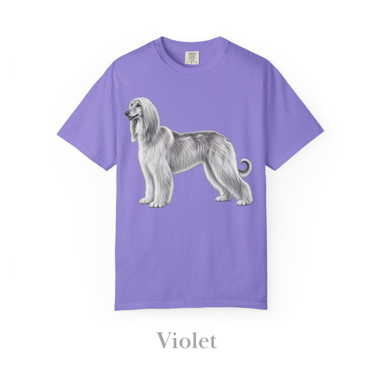 Afghan Hound, Illustrated Unisex T-Shirt | Exceptional Comfort