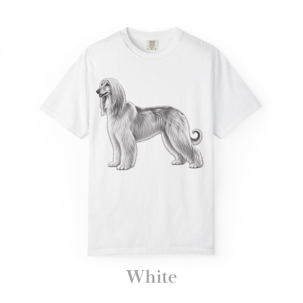 Afghan Hound, Illustrated Unisex T-Shirt | Exceptional Comfort