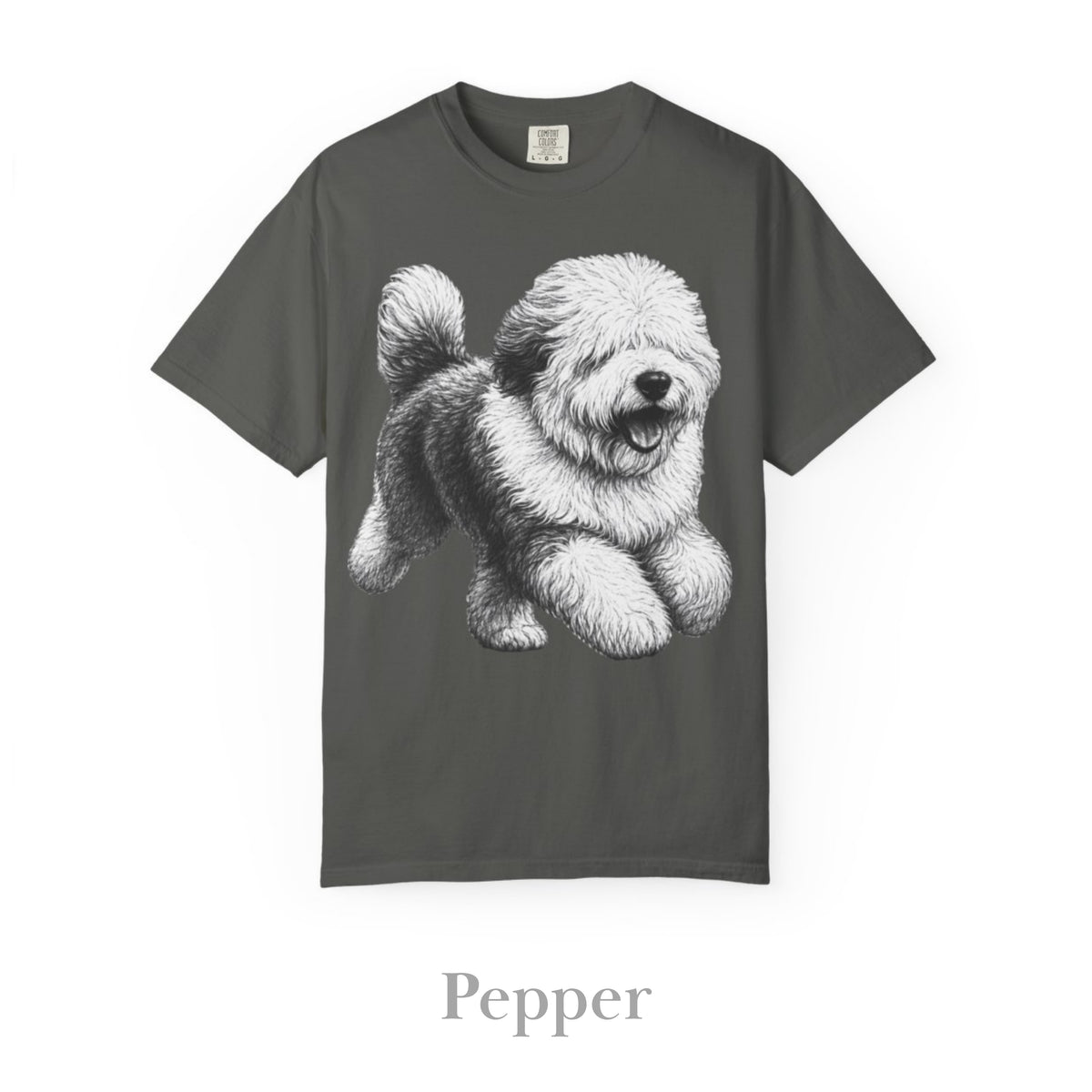 Old English Sheepdog, Illustrated Unisex T-Shirt | Exceptional Comfort