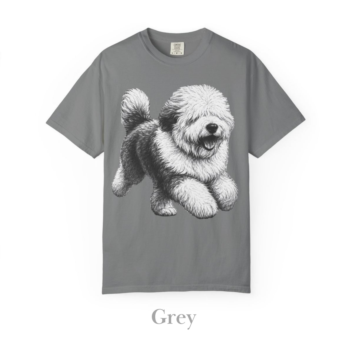 Old English Sheepdog, Illustrated Unisex T-Shirt | Exceptional Comfort