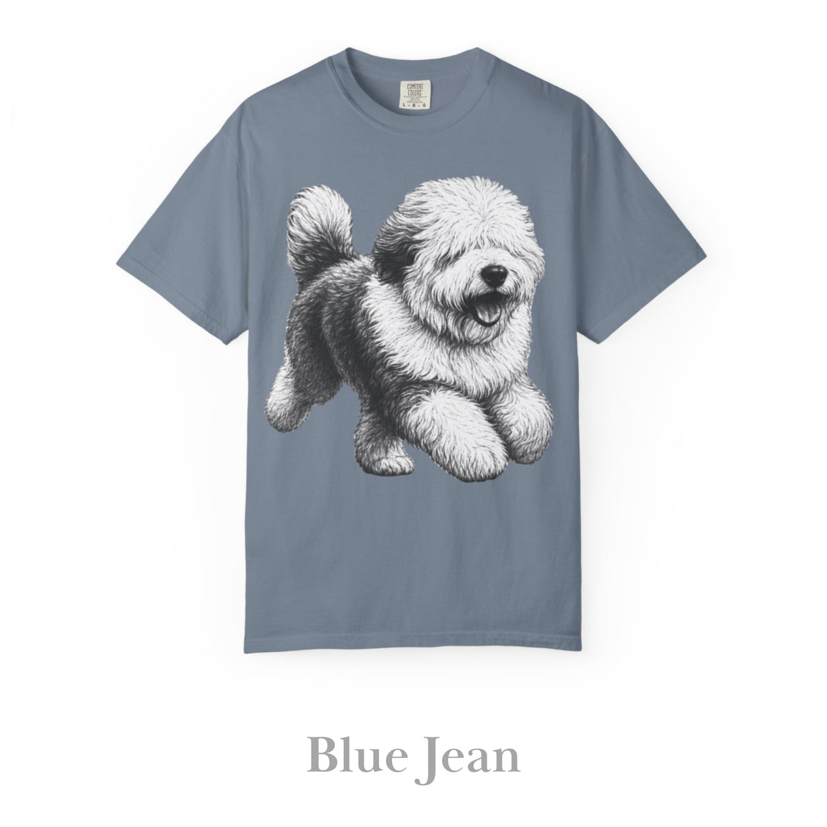 Old English Sheepdog, Illustrated Unisex T-Shirt | Exceptional Comfort