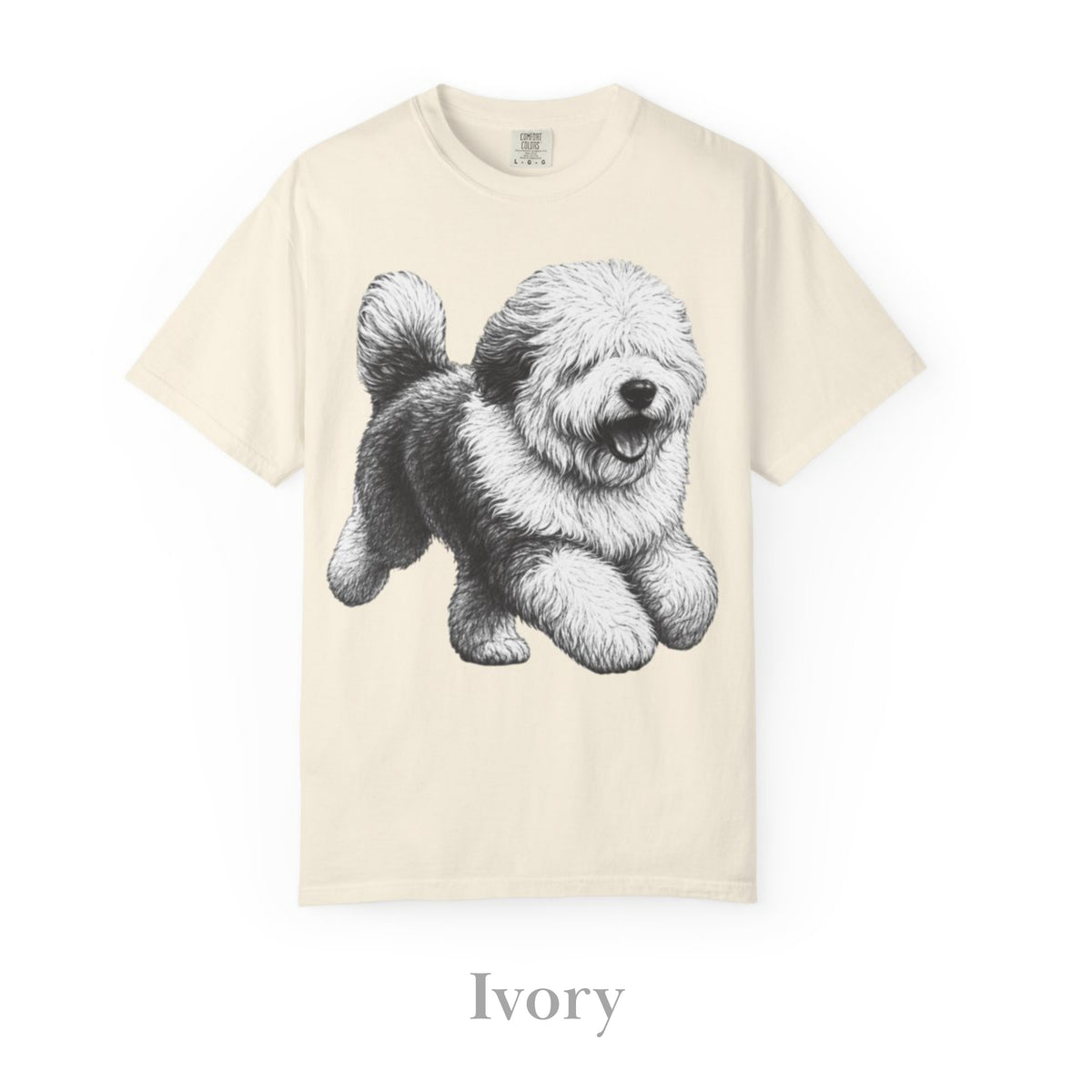Old English Sheepdog, Illustrated Unisex T-Shirt | Exceptional Comfort