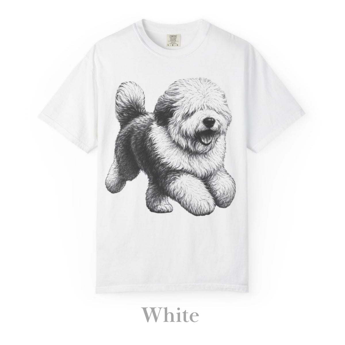 Old English Sheepdog, Illustrated Unisex T-Shirt | Exceptional Comfort