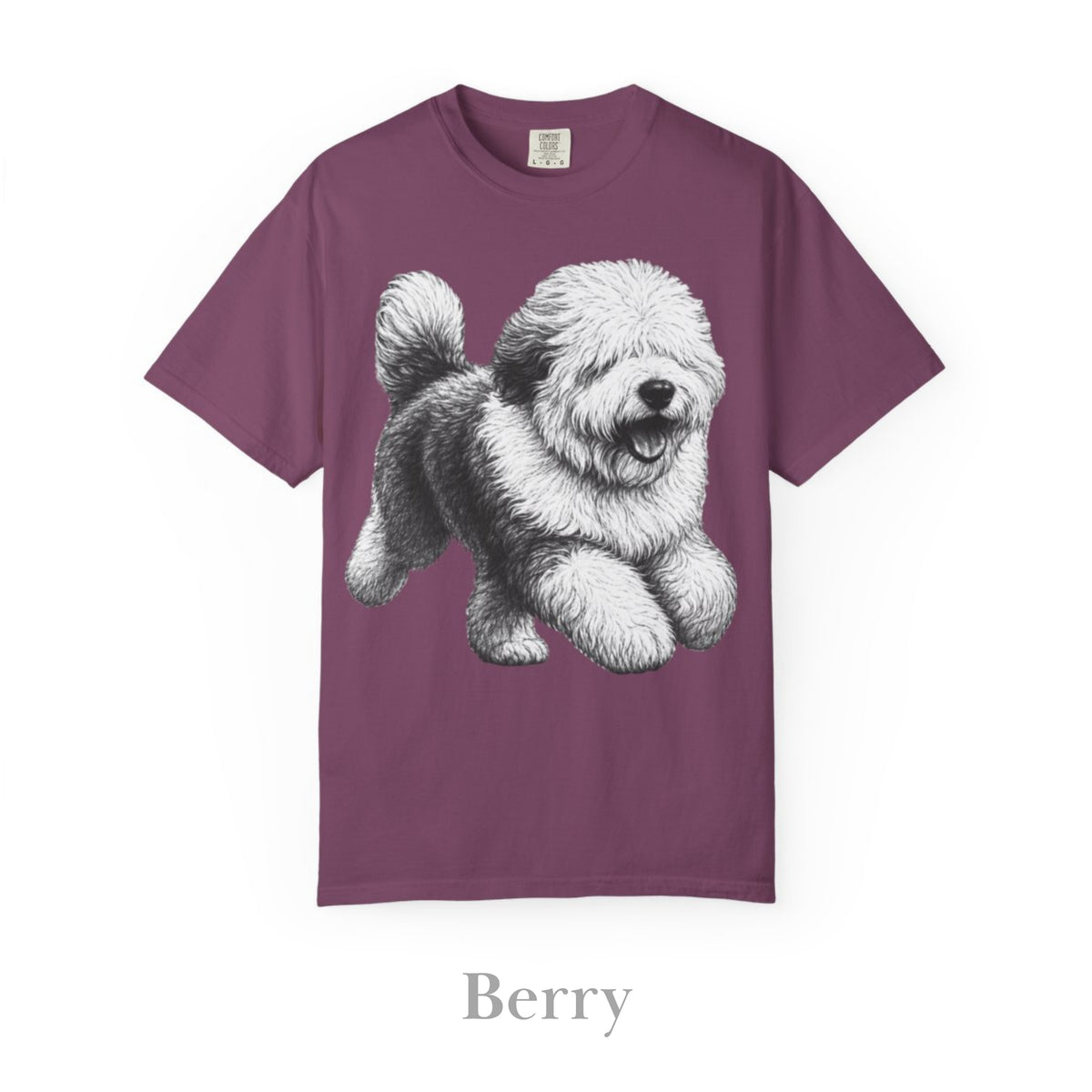 Old English Sheepdog, Illustrated Unisex T-Shirt | Exceptional Comfort