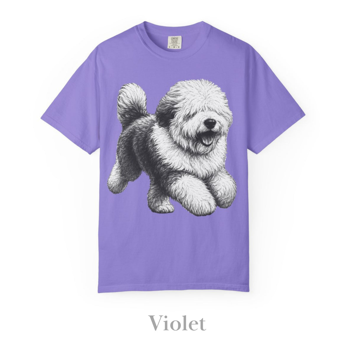 Old English Sheepdog, Illustrated Unisex T-Shirt | Exceptional Comfort