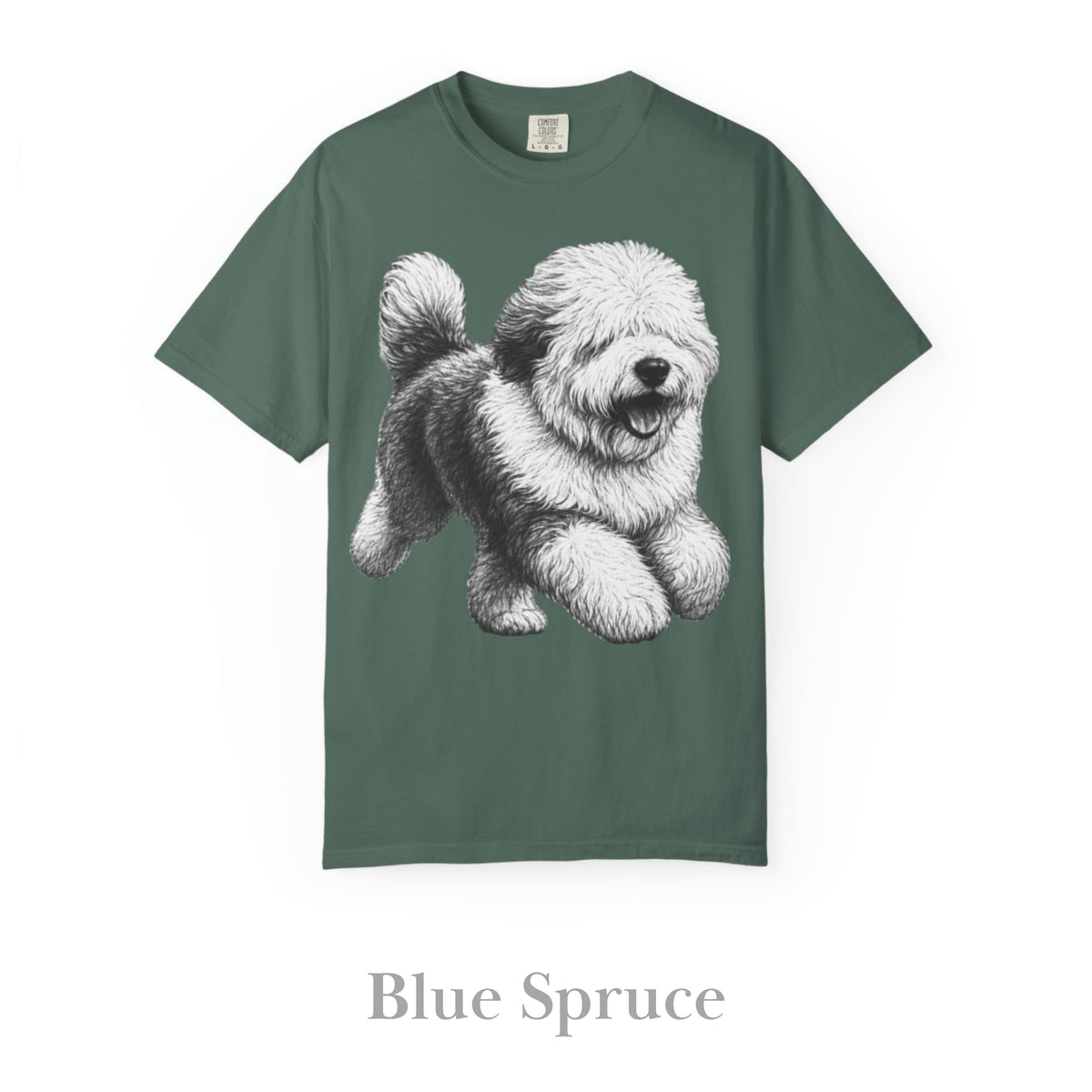 Old English Sheepdog, Illustrated Unisex T-Shirt | Exceptional Comfort