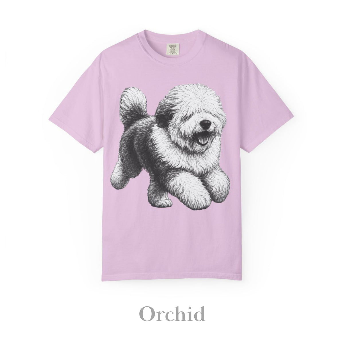 Old English Sheepdog, Illustrated Unisex T-Shirt | Exceptional Comfort