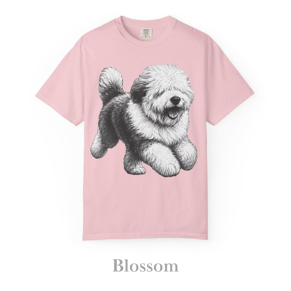 Old English Sheepdog, Illustrated Unisex T-Shirt | Exceptional Comfort
