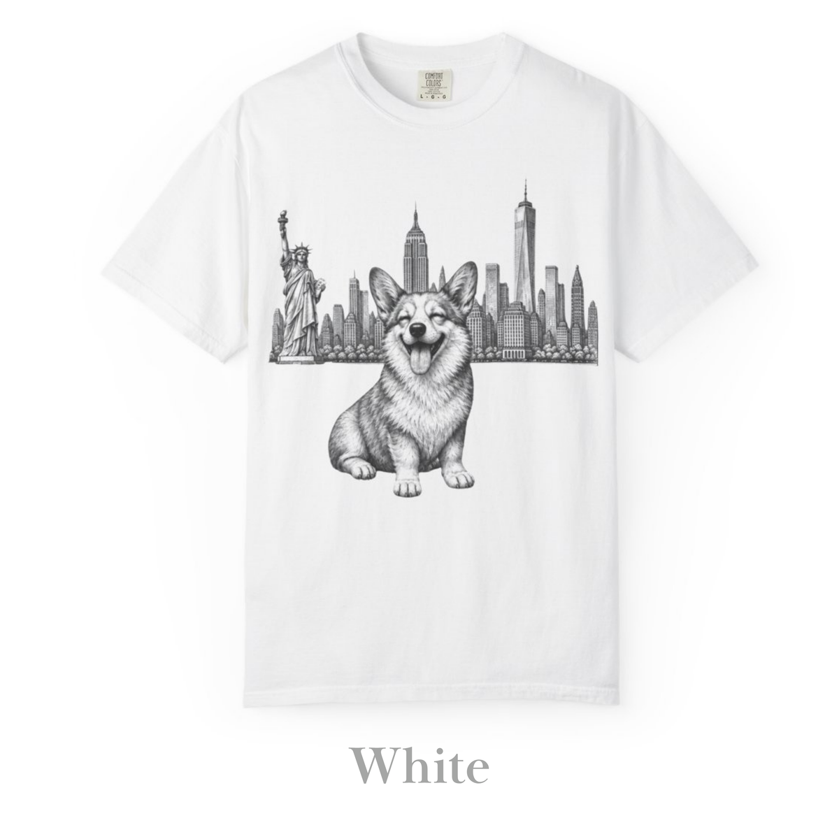 Corgi in New York: Very Comfortable Unisex T-shirt