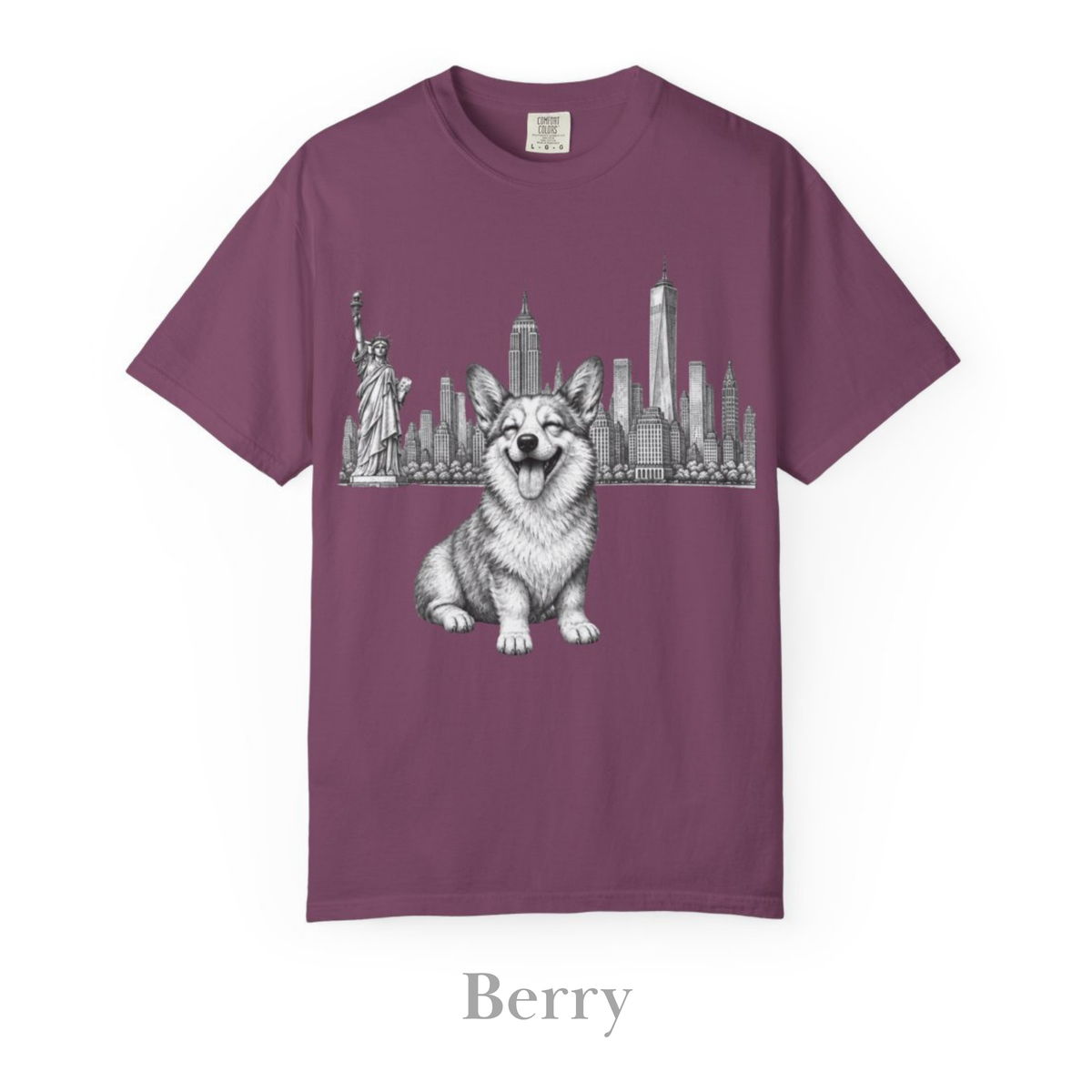 Corgi in New York: Very Comfortable Unisex T-shirt