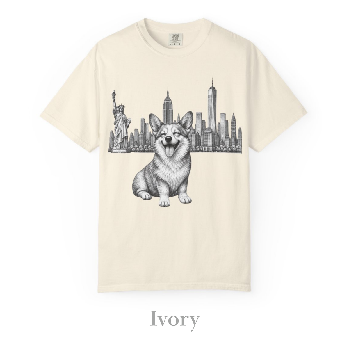 Corgi in New York: Very Comfortable Unisex T-shirt