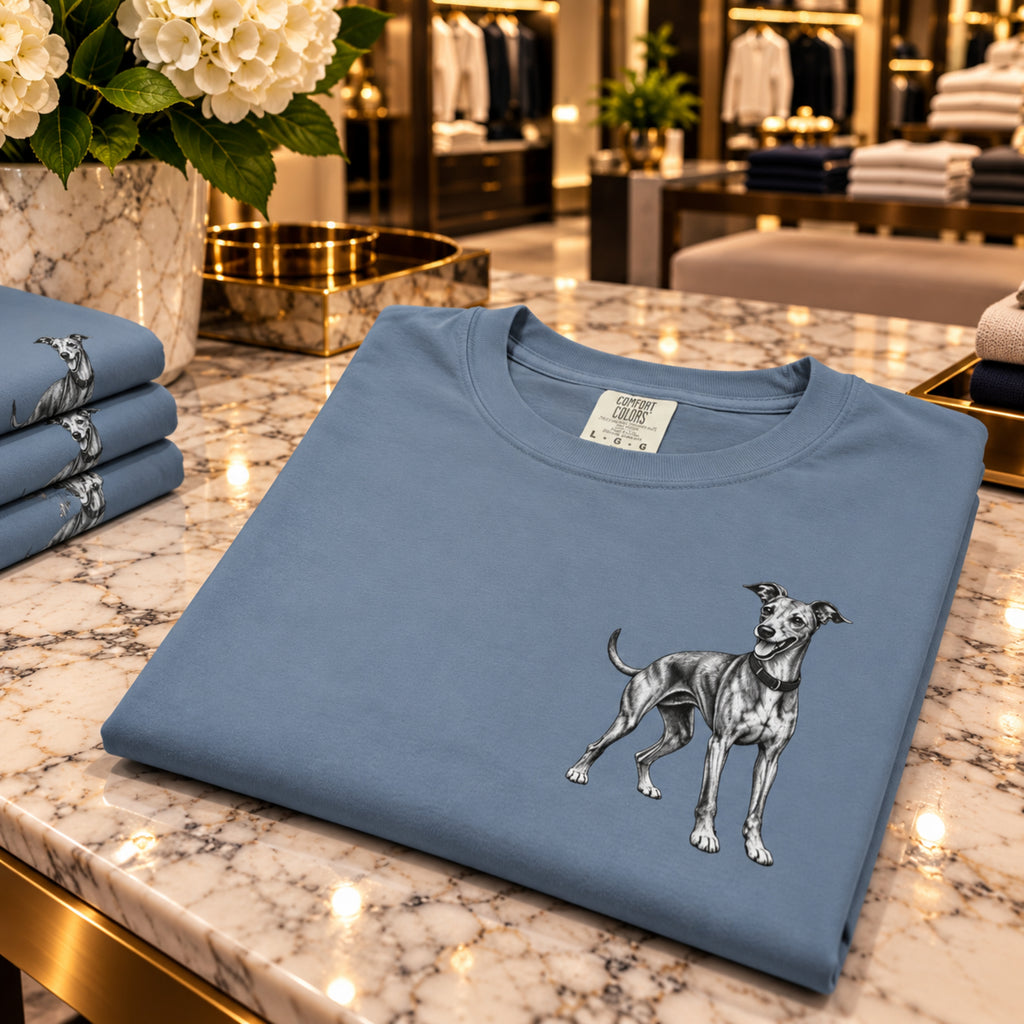 Greyhound Illustration, Illustrated Unisex T-Shirt | Exceptional Comfort