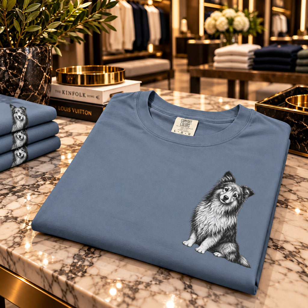 Shetland Sheepdog, Illustrated Unisex T-Shirt | Exceptional Comfort