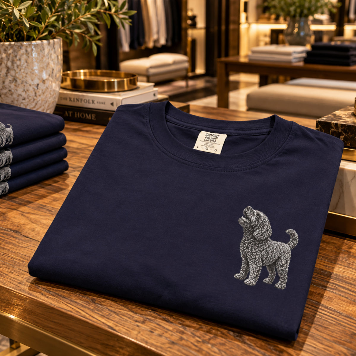 Barbet Dog, Illustrated Unisex T-Shirt | Exceptional Comfort