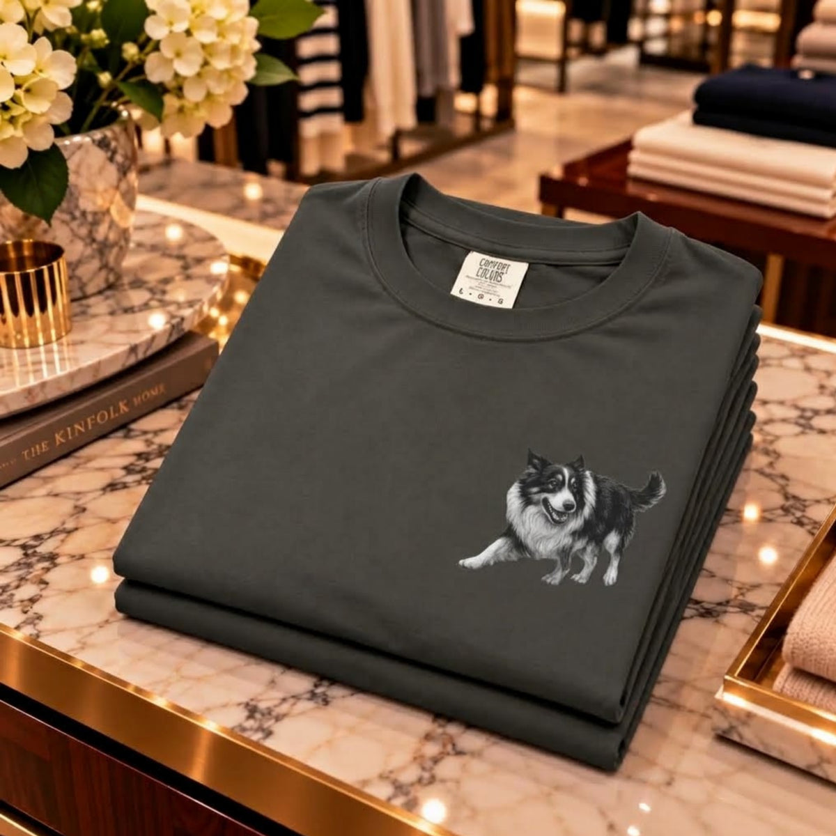 Border Collie, Illustrated Unisex T-Shirt | Exceptional Comfort