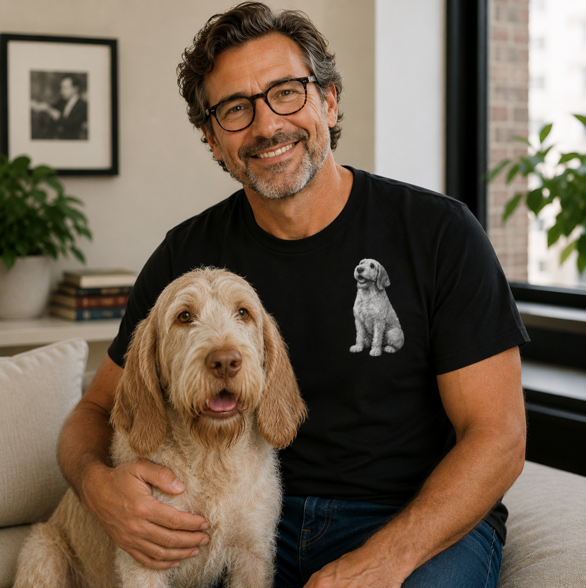 Italiano Spinone, Illustrated Unisex T-Shirt | Exceptional Comfort