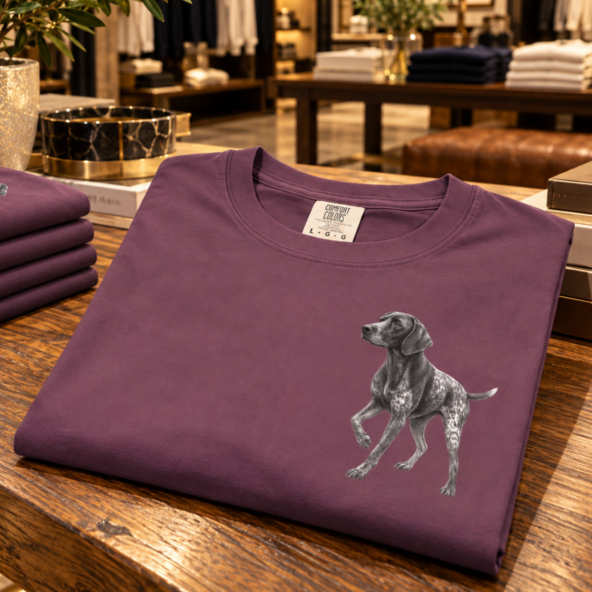 German Pointer, Illustrated Unisex T-Shirt | Exceptional Comfort