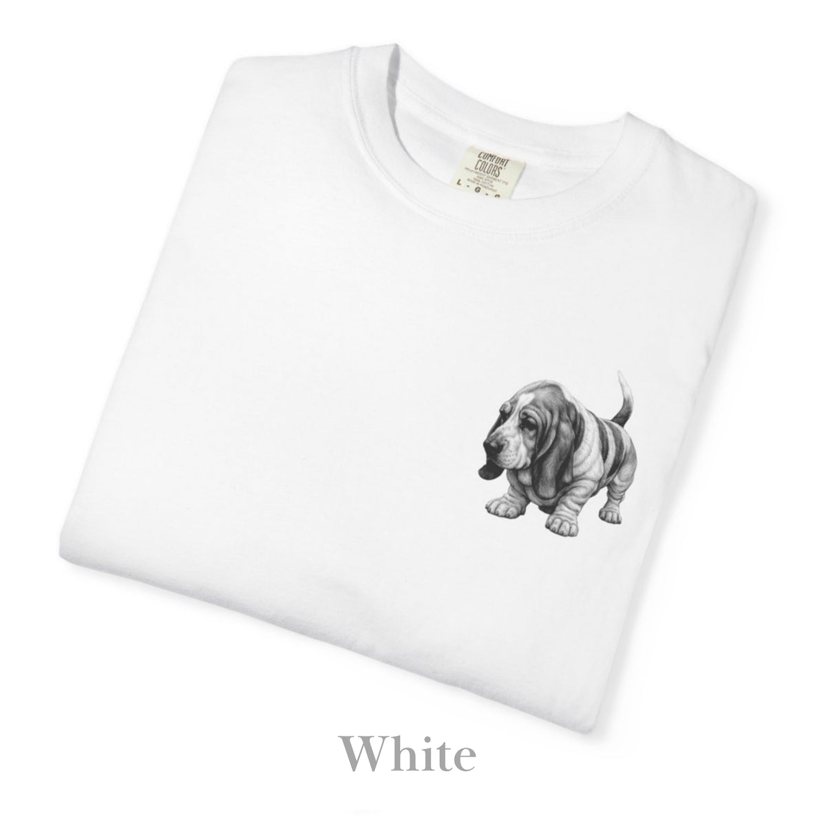 Basset Hound, Illustrated Unisex T-Shirt | Exceptional Comfort