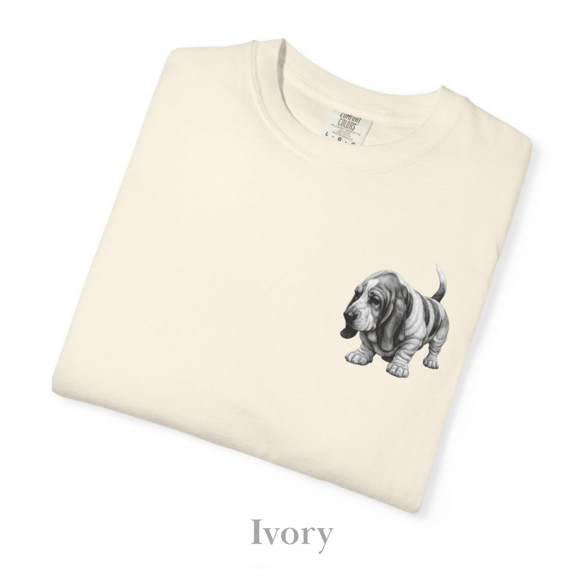 Basset Hound, Illustrated Unisex T-Shirt | Exceptional Comfort