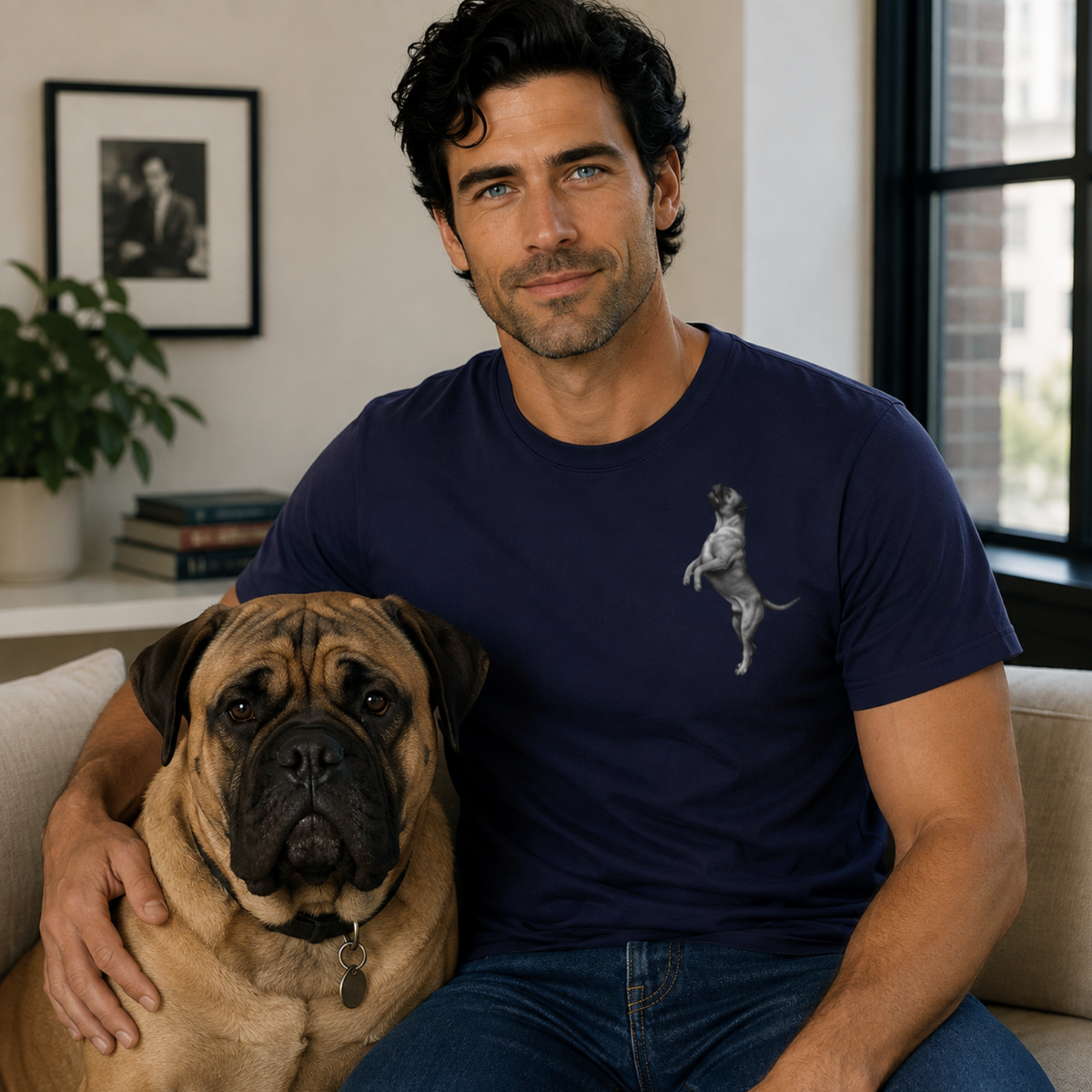 Mastiff, Illustrated Unisex T-Shirt | Exceptional Comfort