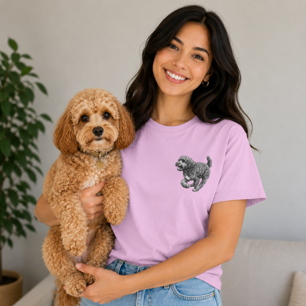 Cockapoo, Illustrated Unisex T-Shirt | Exceptional Comfort
