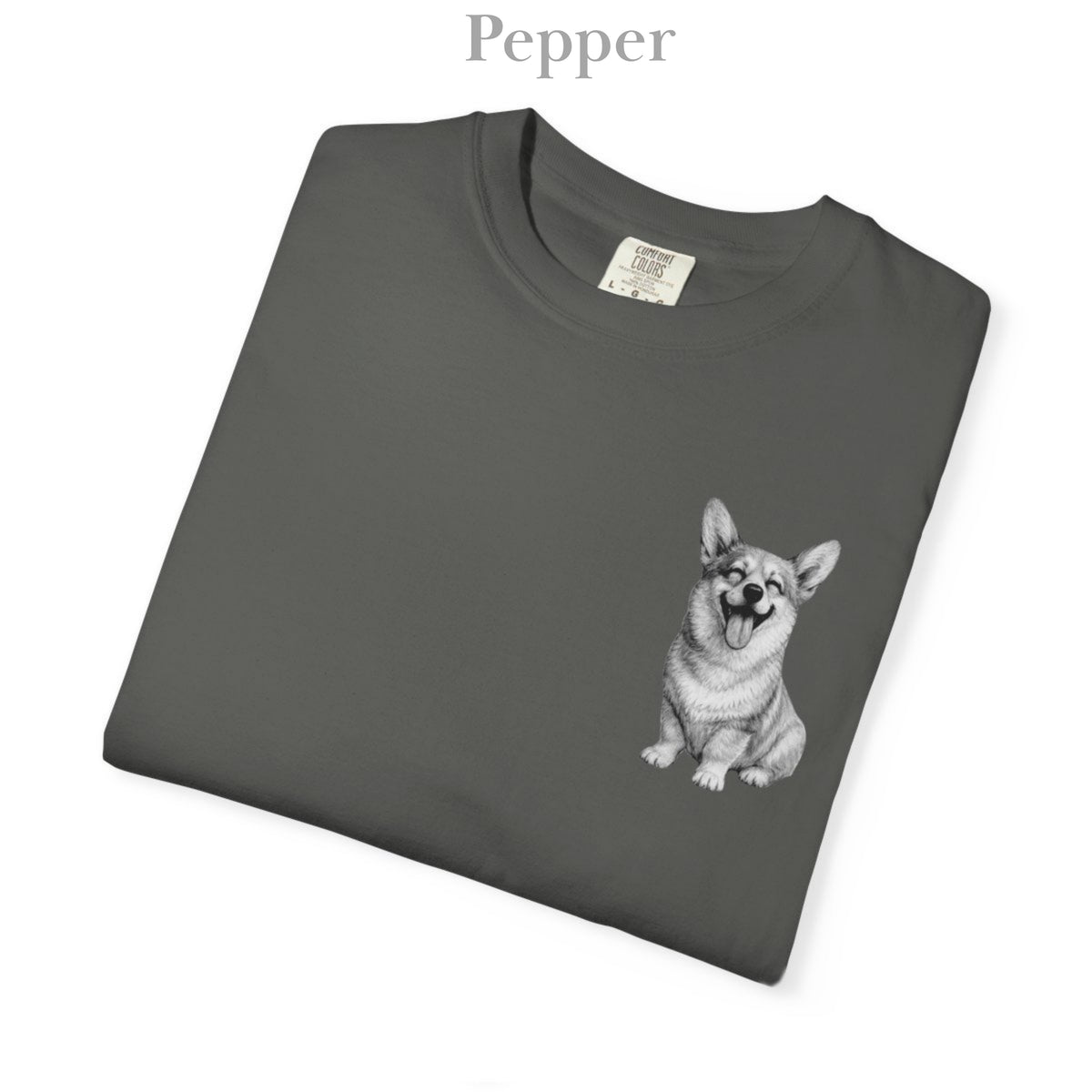Happy Corgi, Illustrated Unisex T-Shirt | Exceptional Comfort
