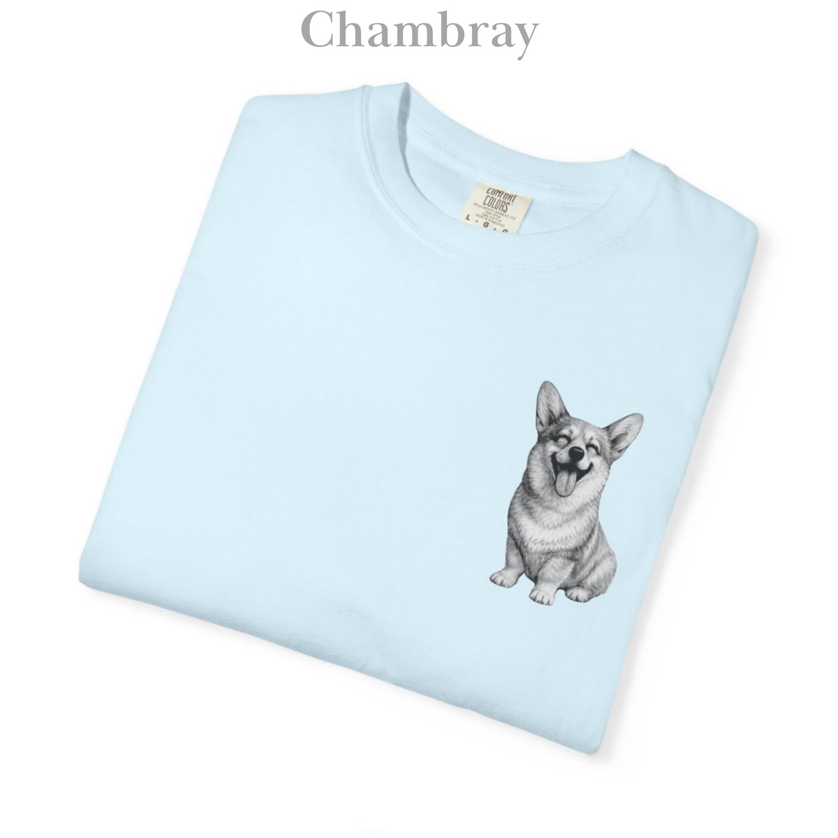 Happy Corgi, Illustrated Unisex T-Shirt | Exceptional Comfort