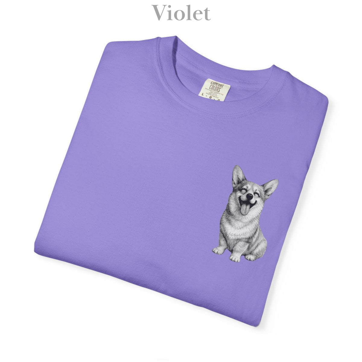 Happy Corgi, Illustrated Unisex T-Shirt | Exceptional Comfort