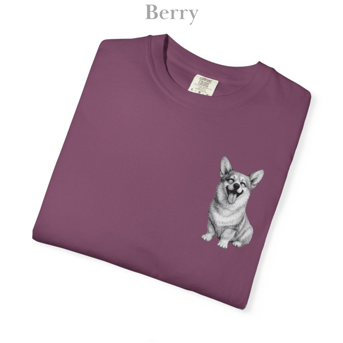 Happy Corgi, Illustrated Unisex T-Shirt | Exceptional Comfort