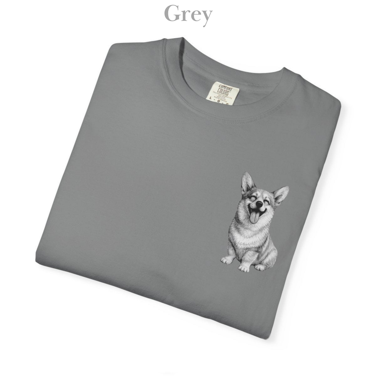 Happy Corgi, Illustrated Unisex T-Shirt | Exceptional Comfort