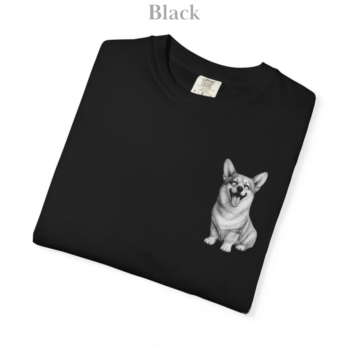 Happy Corgi, Illustrated Unisex T-Shirt | Exceptional Comfort