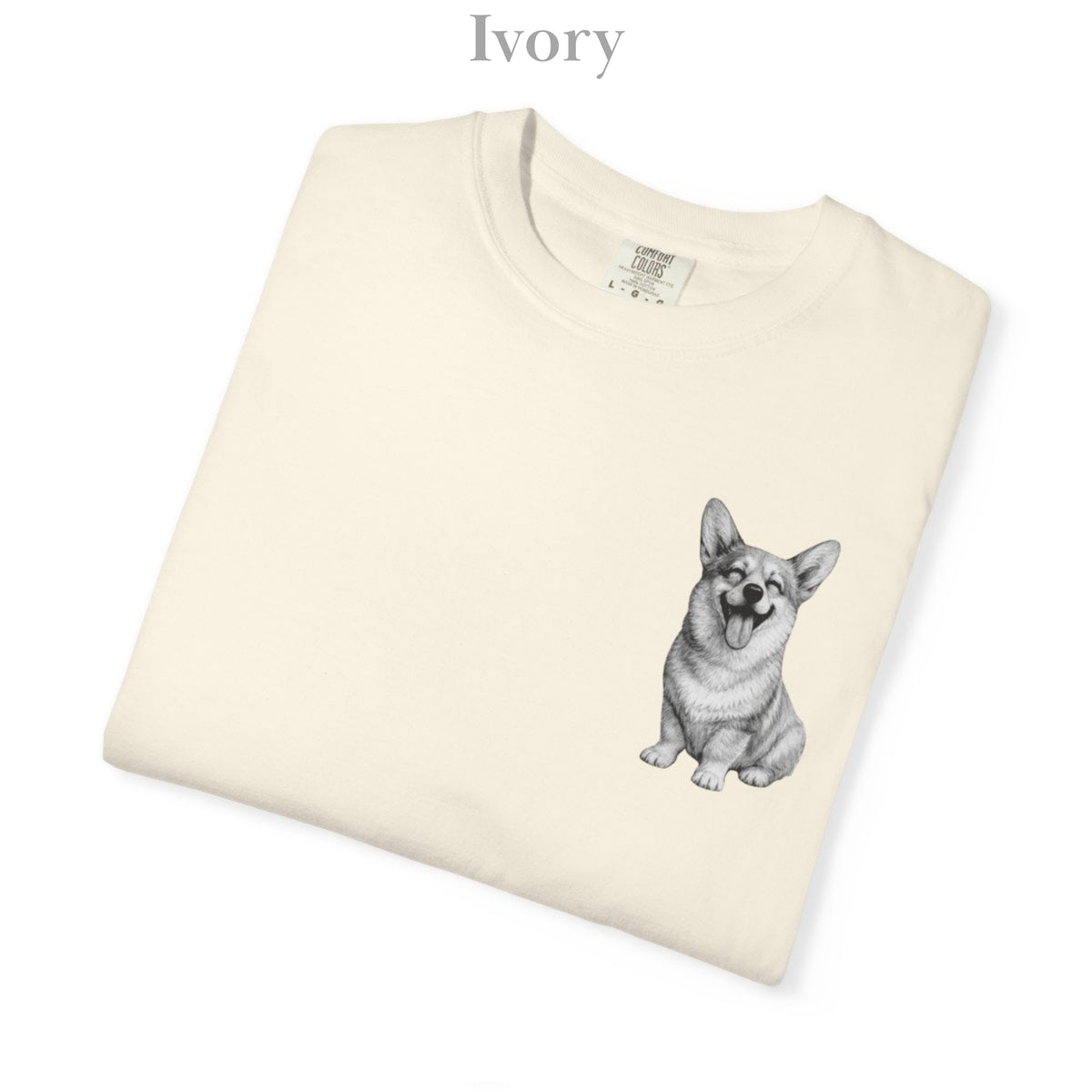 Happy Corgi, Illustrated Unisex T-Shirt | Exceptional Comfort