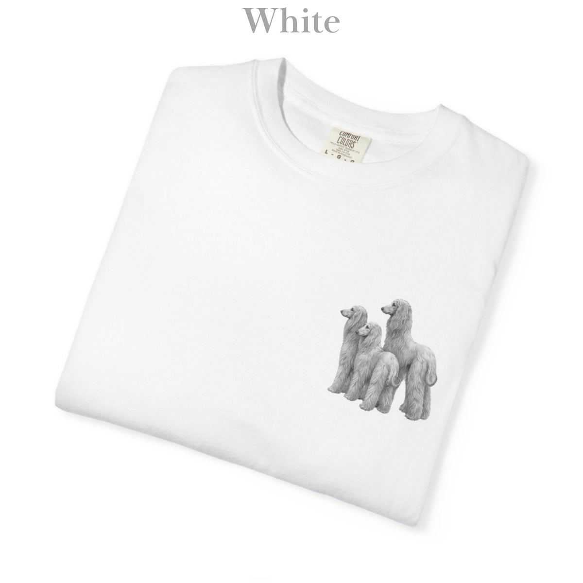 Afghan Hound, Illustrated Unisex T-Shirt | Exceptional Comfort with Small Graphic